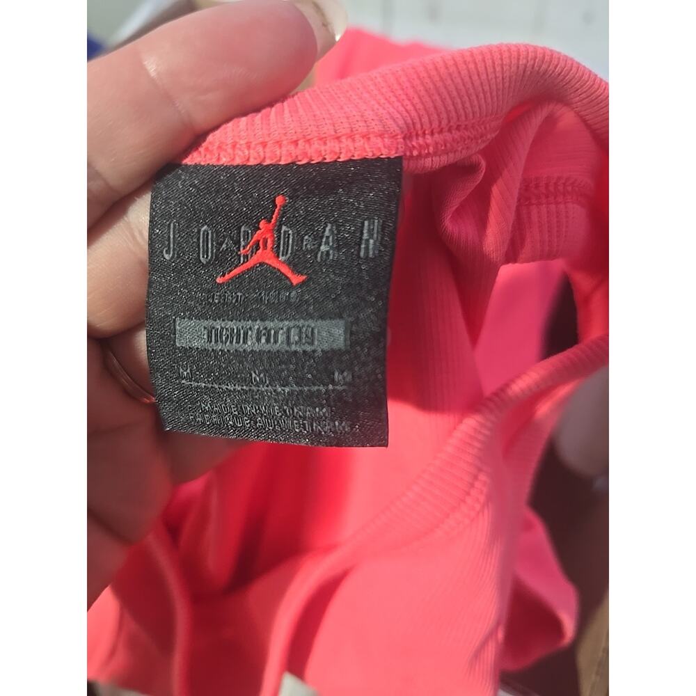 Nike Jordan Ribbed Slit‎ Hem Body-Con Dress Pink Size Medium - Picture 2 of 2